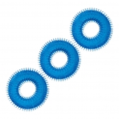 Комплект из трех голубых колец для эрекции 3-Pack Ultra-Stim Stretch Cock Rings - BlueLine - в Находке купить с доставкой