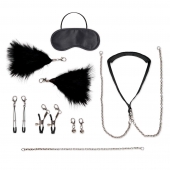 Большой эротический набор из 12 предметов Interchangeable Collar   Nipple Clips Set - Lux Fetish - купить с доставкой в Находке