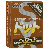 Презервативы Sagami Xtreme FEEL UP с точечной текстурой и линиями прилегания - 3 шт. - Sagami - купить с доставкой в Находке
