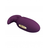 Фиолетовая анальная вибропробка с электростимуляцией Jefferson - 9,2 см. - Baile - купить с доставкой в Находке