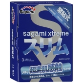 Розовые презервативы Sagami Xtreme FEEL FIT 3D - 3 шт. - Sagami - купить с доставкой в Находке