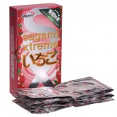Презервативы Sagami Xtreme Strawberry c ароматом клубники - 10 шт. - Sagami - купить с доставкой в Находке