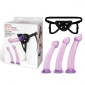 Тренировочный набор с тремя насадками Pegging Training Set - Lux Fetish - купить с доставкой в Находке