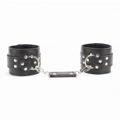 Коричневые оковы из мягкой кожи на металлической цепочке - БДСМ Арсенал - купить с доставкой в Находке