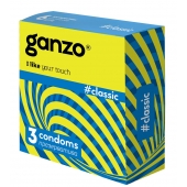 Классические презервативы с обильной смазкой Ganzo Classic - 3 шт. - Ganzo - купить с доставкой в Находке