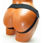 Трусики для страпона коричневого цвета - БДСМ Арсенал - купить с доставкой в Находке