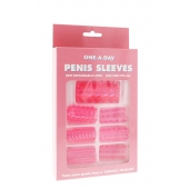 Набор из 7 розовых насадок на пенис ONE-A-DAY PENIS SLEEVES PINK - Seven Creations - в Находке купить с доставкой