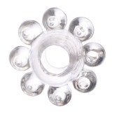 Прозрачное гелевое эрекционное кольцо-цветок - Toyfa Basic - в Находке купить с доставкой