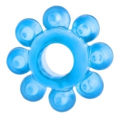 Голубая гелевая насадка-цветок - Toyfa Basic - в Находке купить с доставкой