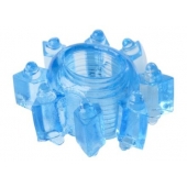 Голубая гелевая насадка-звезда - Toyfa Basic - в Находке купить с доставкой