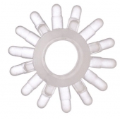 Прозрачное гелевое эрекционное кольцо с шипиками - Toyfa Basic - в Находке купить с доставкой