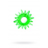 Зеленое эрекционное кольцо-солнце - Toyfa Basic - в Находке купить с доставкой