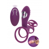 Фиолетовая эрекционная вибронасадка Halo Halo C-Ring Sleeve - Toy Joy - в Находке купить с доставкой