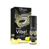 Съедобный жидкий вибратор Dual Vibe! со вкусом лимонного джина с тоником - 15 мл. - ORGIE - купить с доставкой в Находке