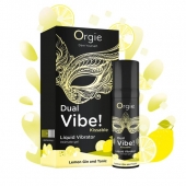 Съедобный жидкий вибратор Dual Vibe! со вкусом лимонного джина с тоником - 15 мл. - ORGIE - купить с доставкой в Находке