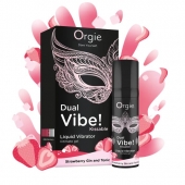 Съедобный жидкий вибратор Dual Vibe! со вкусом клубничного джина с тоником - 15 мл. - ORGIE - купить с доставкой в Находке