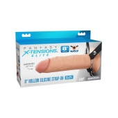 Полый страпон на ремнях 8’’ Hollow Silicone Strap-on - Pipedream - купить с доставкой в Находке