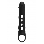 Черная насадка-удлинитель Vibrating Extender With Remote с вибрацией - Dream Toys - в Находке купить с доставкой