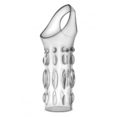 Прозрачная насадка на пенис Stretchy Studded Penis Sleeve Ring - Blush Novelties - в Находке купить с доставкой