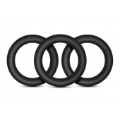 Набор из 3 черных эрекционных колец Black Small Penis Rings - Blush Novelties - в Находке купить с доставкой