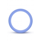 Голубое люминесцентное кольцо Silicone Glo Cock Ring - Blush Novelties - в Находке купить с доставкой