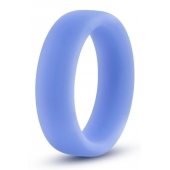 Голубое люминесцентное кольцо Silicone Glo Cock Ring - Blush Novelties - в Находке купить с доставкой