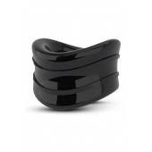 Черное эрекционное кольцо на мошонку Beef Ball Stretcher Snug - Blush Novelties - в Находке купить с доставкой