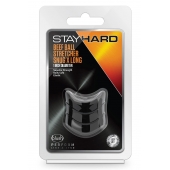 Черное эрекционное кольцо на мошонку Beef Ball Stretcher Snug X Long - Blush Novelties - в Находке купить с доставкой