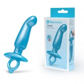 Голубая анальная пробка для массажа простаты Hither Silicone Prostate Plug - 14,3 см. - b-Vibe - в Находке купить с доставкой
