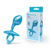 Голубая анальная пробка для массажа простаты Bulb Silicone Prostate Plug - 10,7 см. - b-Vibe - в Находке купить с доставкой