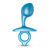 Голубая анальная пробка для массажа простаты Bulb Silicone Prostate Plug - 10,7 см. - b-Vibe - в Находке купить с доставкой
