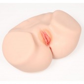 Телесный полуторс с двойным слоем материала и вибрацией Vanilla Onahole Real Vagina - KOKOS - в Находке купить с доставкой