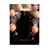 Пакет с вырубной ручкой и принтом в виде шариков (30х40 см) - Сима-Ленд - купить с доставкой в Находке