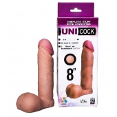 Фаллическая насадка для страпона UNICOCK 8  - 20 см. - LOVETOY (А-Полимер) - купить с доставкой в Находке