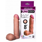 Фаллическая насадка для страпона UNICOCK 8  - 20 см. - LOVETOY (А-Полимер) - купить с доставкой в Находке
