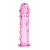 Розовая насадка фаллической формы - 12,5 см. - A-toys - в Находке купить с доставкой