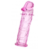 Розовая насадка фаллической формы - 12,5 см. - A-toys - в Находке купить с доставкой