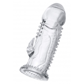 Прозрачная насадка на пенис с шипиками и коготком - 13,5 см. - A-toys - в Находке купить с доставкой