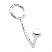 Кольцо на пенис с анальным стимулятором Stainless Steel Anal Hook   Cock Ring - BlueLine - в Находке купить с доставкой