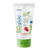 Гель-смазка на водной основе с ароматом клубники BioGlide - 80 мл. - Joy Division - купить с доставкой в Находке