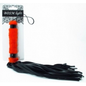 Нежная плеть с красным мехом BDSM Light - 43 см. - БДСМ Арсенал - купить с доставкой в Находке