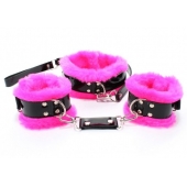 Набор с розовым мехом BDSM Light - БДСМ Арсенал - купить с доставкой в Находке