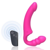 Розовый безремневой страпон Straples Strap-On Dildo - Erokay - купить с доставкой в Находке