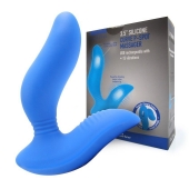 Синий вибромассажер простаты 3,5’’ Curve P-spot Massager - 12 см. - Erokay - в Находке купить с доставкой