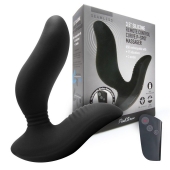 Черный вибромассажер простаты 3,5’’ Remote Control Curve P-spot Massager - 12 см. - Erokay - в Находке купить с доставкой