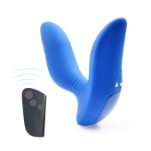 Синий вибромассажер простаты 3,5’’ Remote Control Curve P-spot Massager - 12 см. - Erokay - в Находке купить с доставкой
