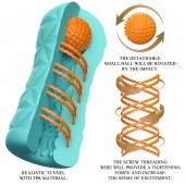 Аквамариновый мастурбатор Victoria - Baile - в Находке купить с доставкой