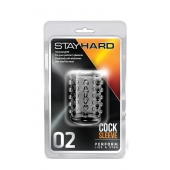 Прозрачная насадка на пенис с шишечками STAY HARD COCK SLEEVE 02 CLEAR - Blush Novelties - в Находке купить с доставкой