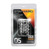 Прозрачная насадка с капельками STAY HARD COCK SLEEVE 05 CLEAR - Blush Novelties - в Находке купить с доставкой