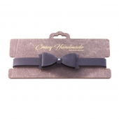 Черный кожаный однослойный чокер с бабочкой - Crazy Handmade - купить с доставкой в Находке